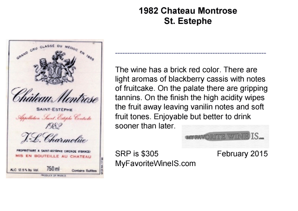 1982 Montrose wine review
