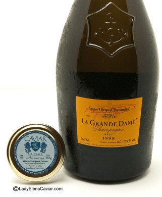 1998 La Grande Dame Champagne with White Sturgeon caviar