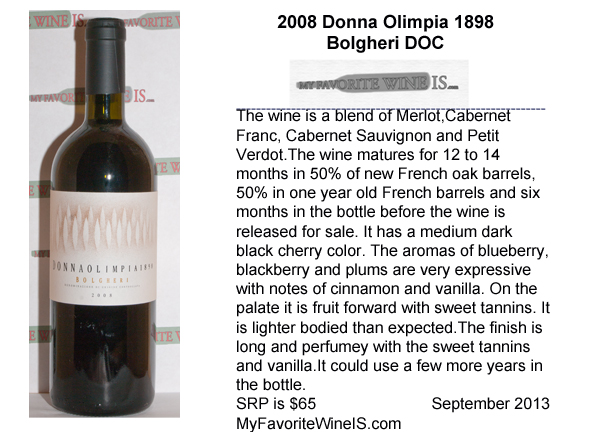 2008 Donna Olimpia 1898 Bolgheri My Favorite Wine
