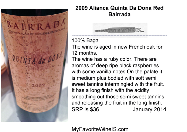 2009 Alianca Quinta Da Dona Red My Favorite Wine IS