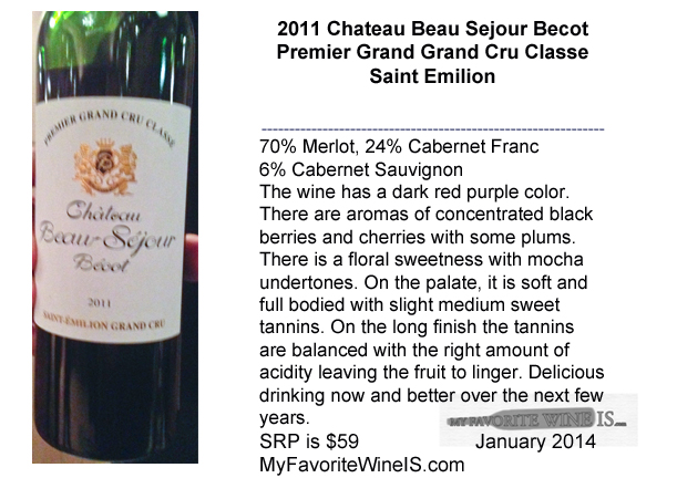 2011 Chateau Beau Sejour Becot Wine Review