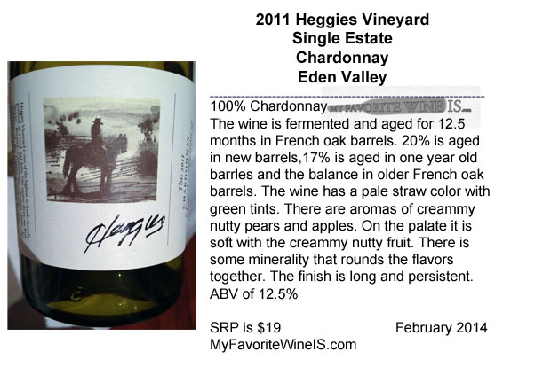 2011 Heggies Vineyard Chardonnay Eden Valley Australia