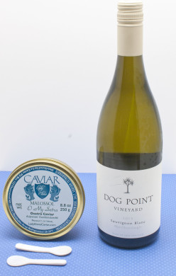 2013 Dog Point Sauvignon Blanc and O My Setra osetra caviar