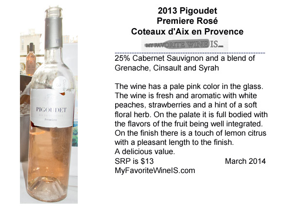 2013 Pigoudet Premiere Rose Coteaux d'Aix en Provence