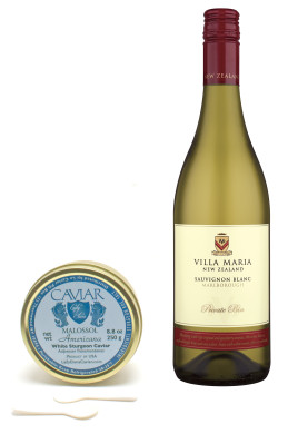 2014 Villa Maria Private Bin Sauvignon Blanc and Americana Caviar Pairing
