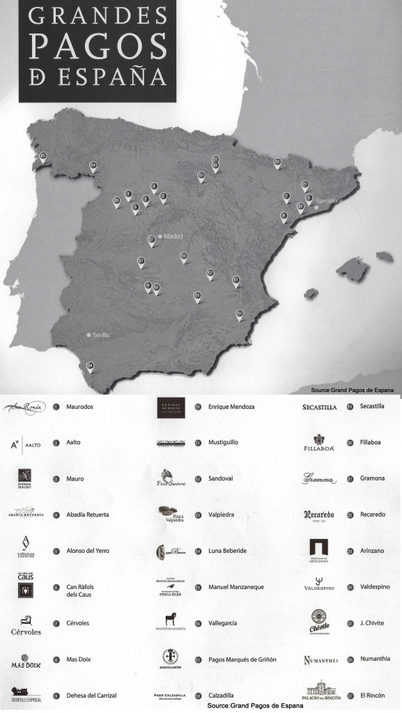 Grandes Pagos de Espana Map