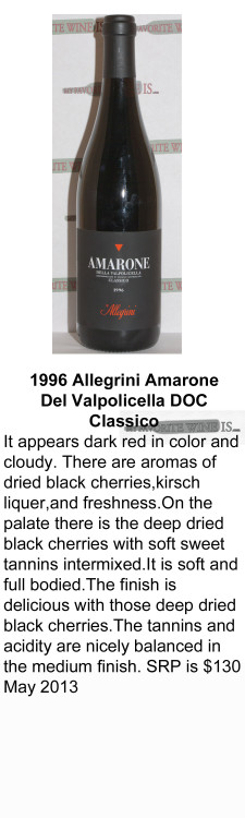 1996 Allegrini Amarone de Valpolicella for WEB