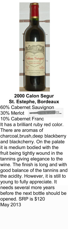 2000 Chateau Calon Segur for WEB
