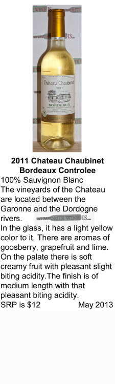 2011 Chateau Chaubinet for WEB