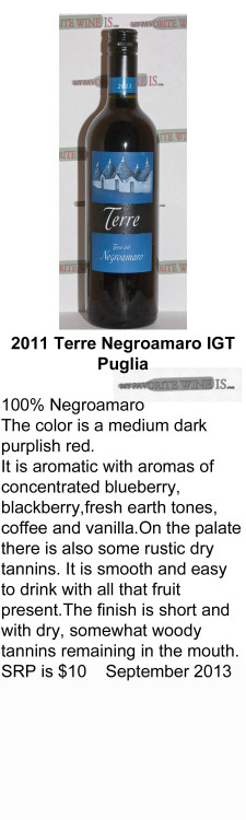 2011 Terre Negroamaro My Favorite Wine