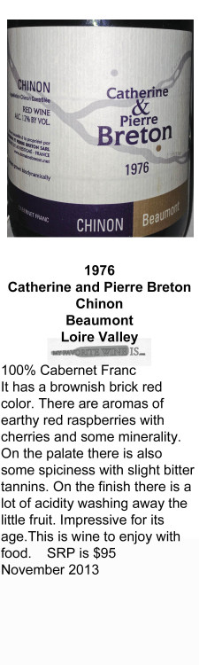 1976 Catherine and Pierre Breton Chinon for WEB