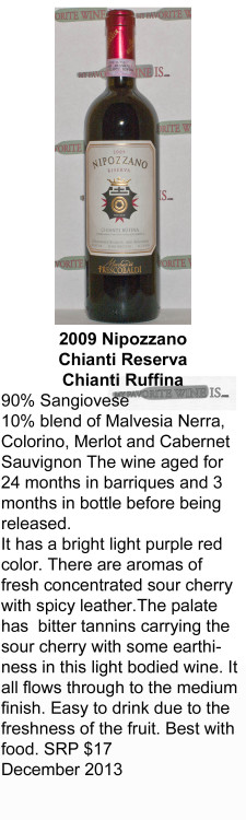 2009 Nipozzano Chianti Reserva for WEB