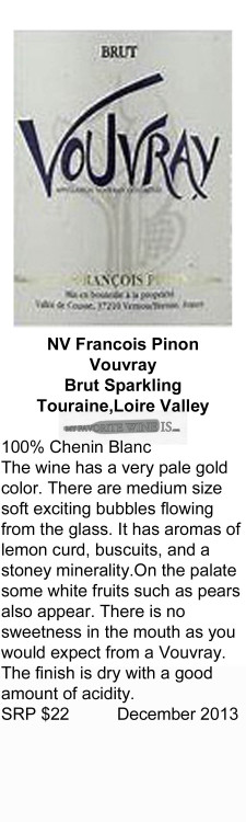 NV Francois Pinon Vouvray Brut Sparkling for WEB