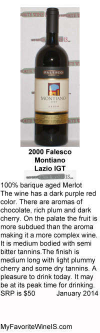 2000 Falesco Montiano Lazio My Favorite Wine Is