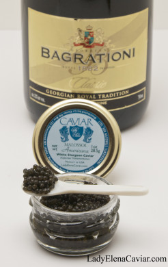 Bagrationi 1882 Sparkling Wine from Georgia with Caviar