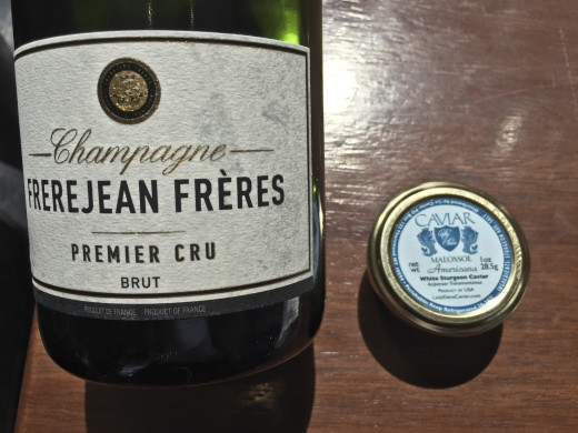 FrereJean Freres Champagne and Lady Elena Caviar White Sturgeon