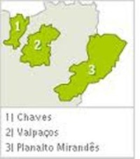 Map of the Sub Regions of Trás os Montes of Portugal