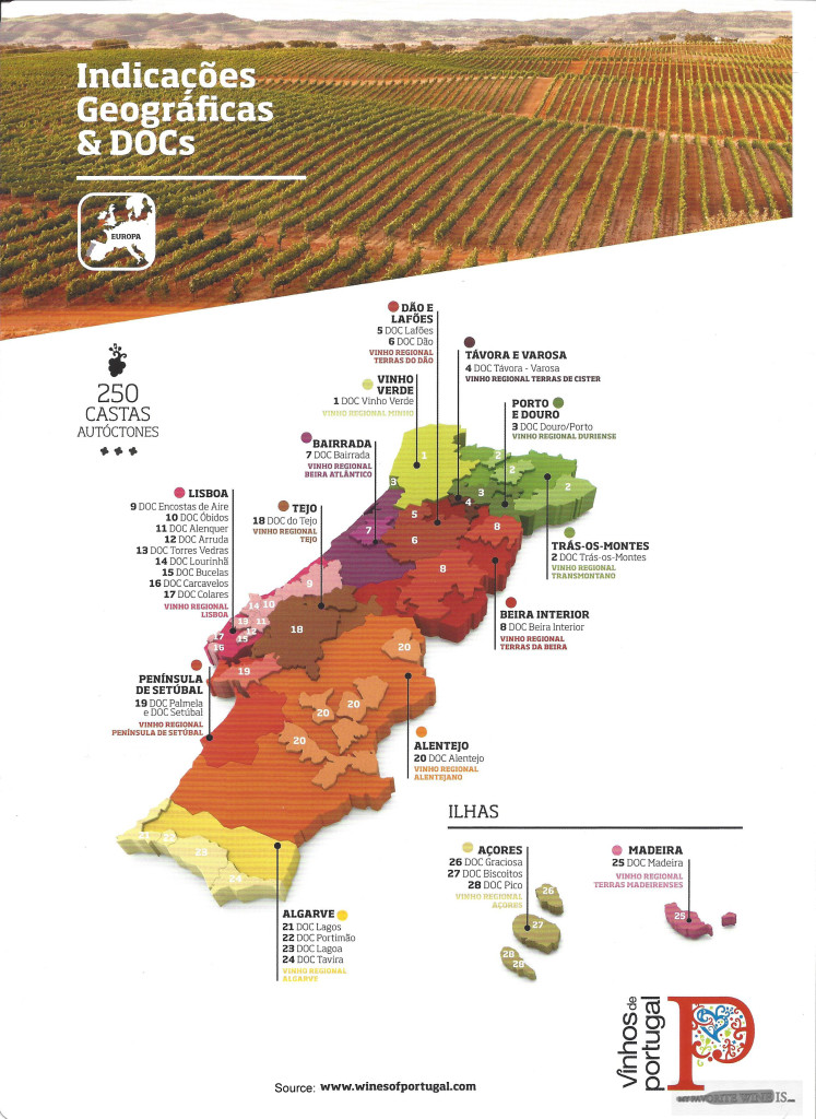 Map of the Wine Regions of Portugal My Favorite Wine IS.com