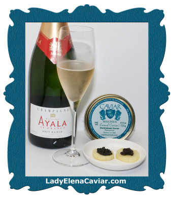 Picture Ayala Champagne With Hackleback Caviar